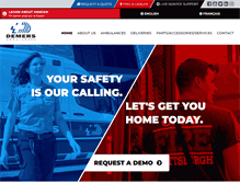 Tablet Screenshot of demers-ambulances.com